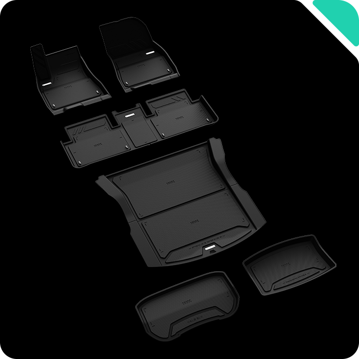 HALOBLK Conjunto completo de Alfombras para Tesla Model 3 HIGHLAND