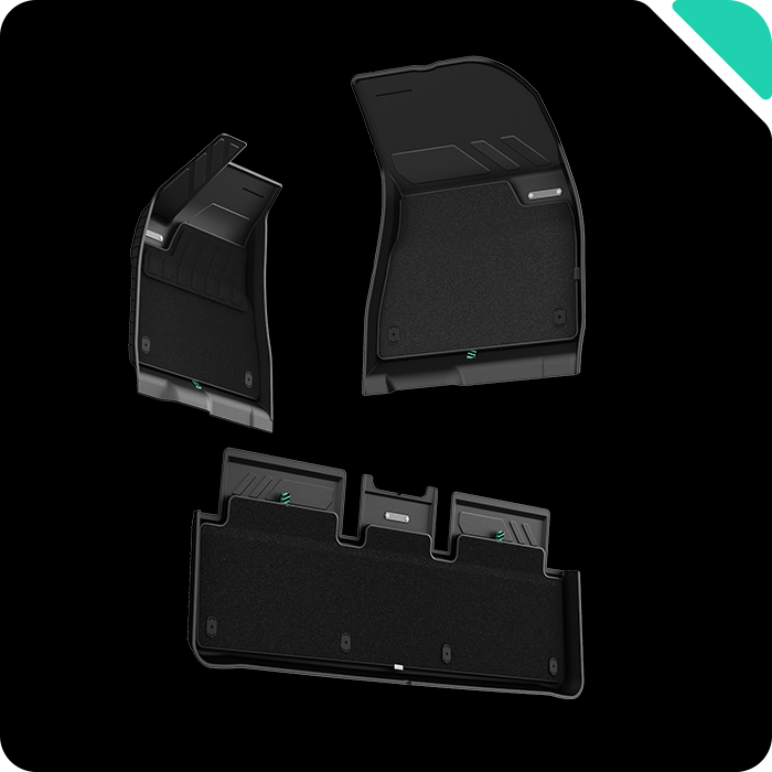 HALOBLK Conjunto completo de Alfombras para Tesla Model 3 HIGHLAND