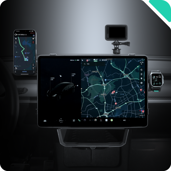 HALOBLK HaloStation Kit de expansión para la pantalla de tu Tesla