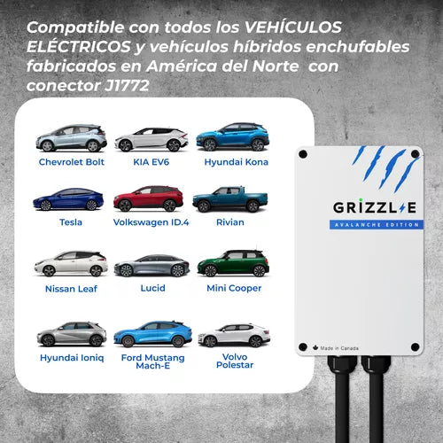 Cargador para Vehículo Eléctrico Nivel 2 Grizzl-e 40a 10kw