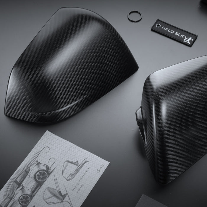 HALOBLK Carcasas para Espejos Laterales de Fibra de Carbono