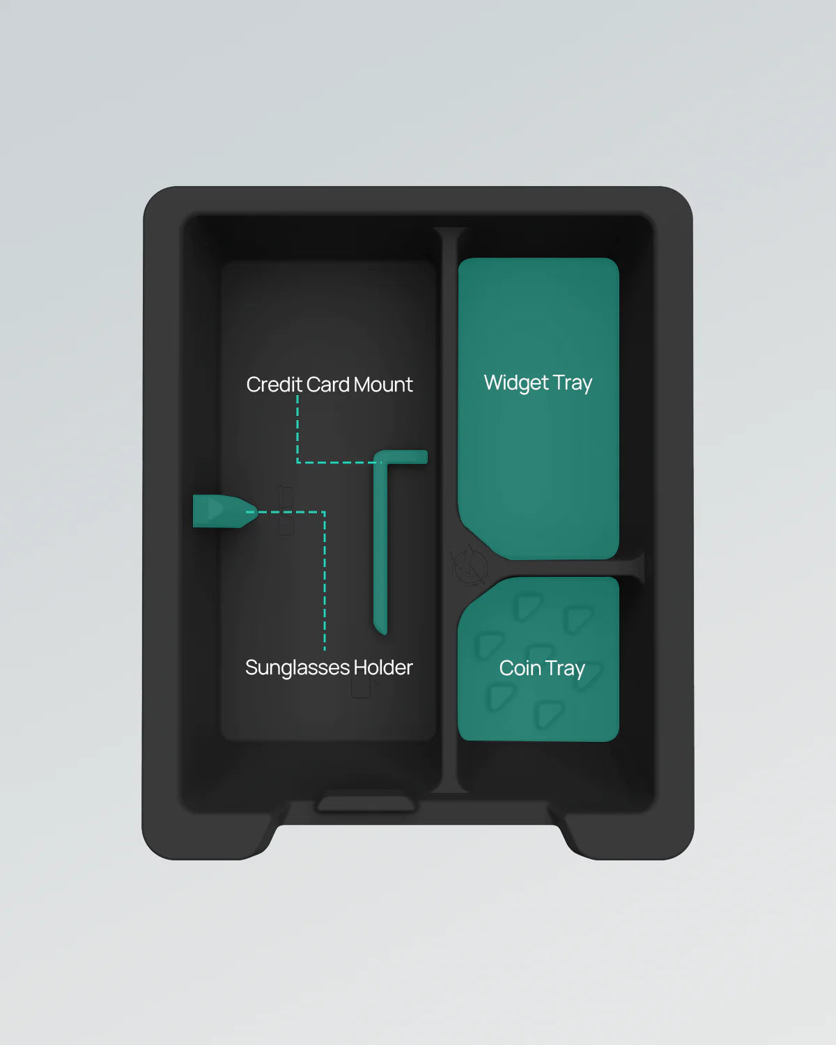 HALOBLK Organizador de consola central para Tesla Modelo Y y Modelo 3