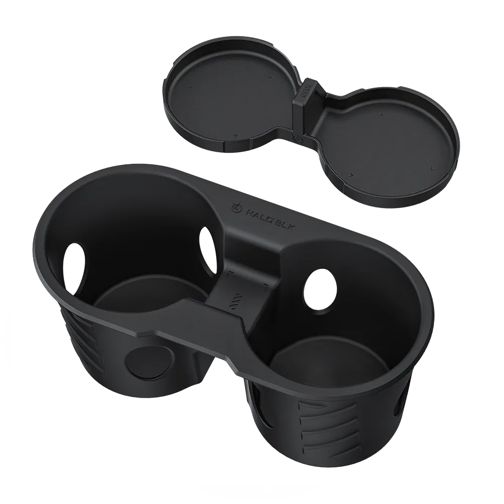 HALOBLK portavasos de consola central para Tesla Modelo Y y Modelo 3