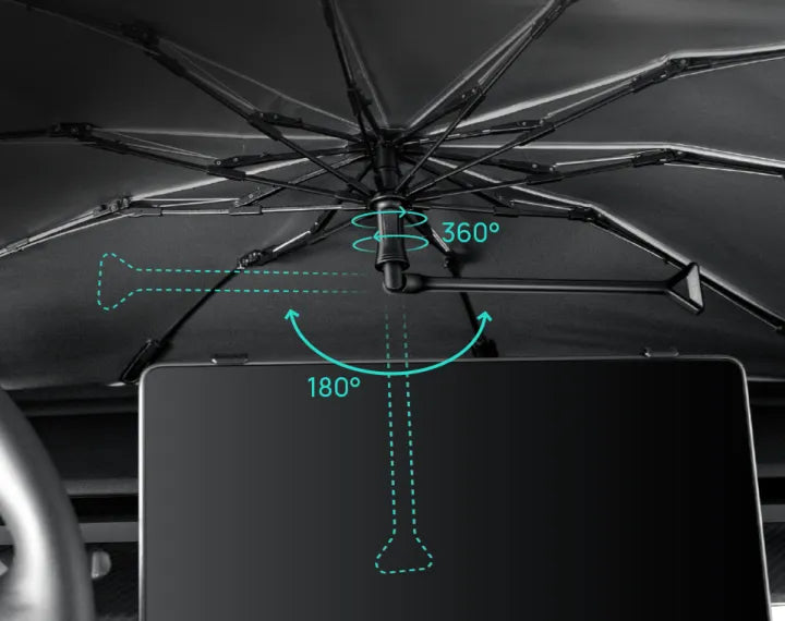 HALOBLK Parasol para parabrisas autorizado por la NASA tipo sombrilla para Tesla